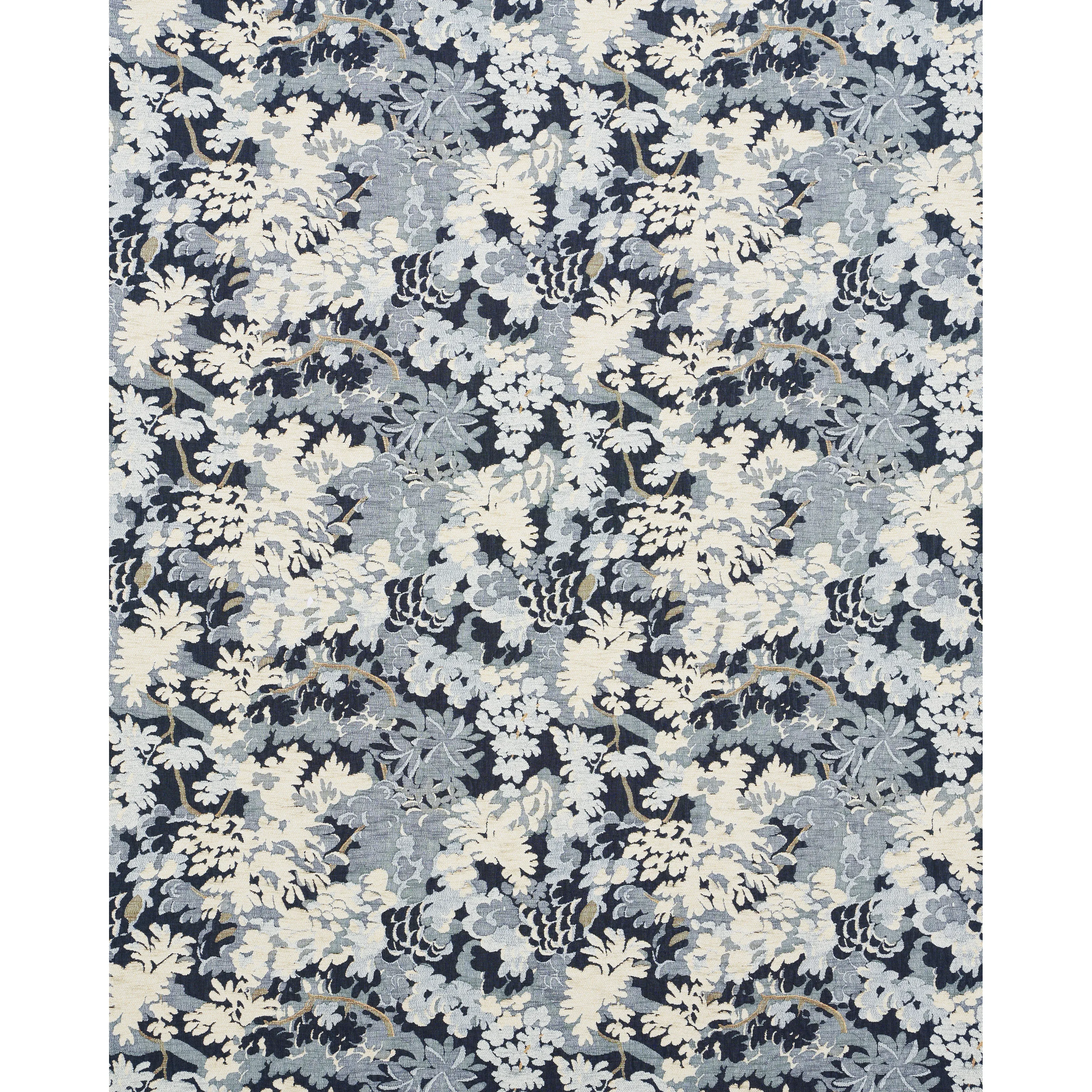 VERDURE TAPESTRY Fabric – BLUE | Schumacher | Wallpaper Twin VERDURE TAPESTRY fabric BLUE color by Schumacher