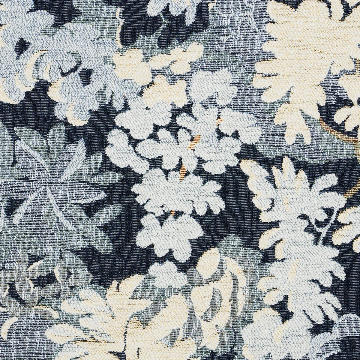 VERDURE TAPESTRY Fabric – BLUE | Schumacher | Wallpaper Twin VERDURE TAPESTRY fabric BLUE color by Schumacher