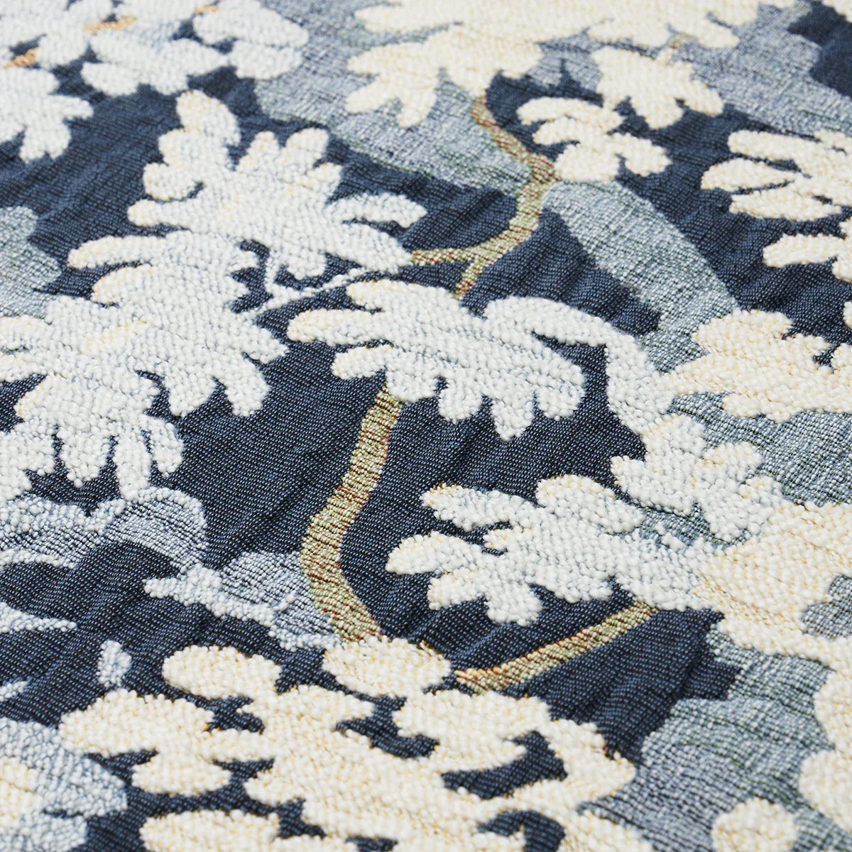 VERDURE TAPESTRY Fabric – BLUE | Schumacher | Wallpaper Twin VERDURE TAPESTRY fabric BLUE color by Schumacher