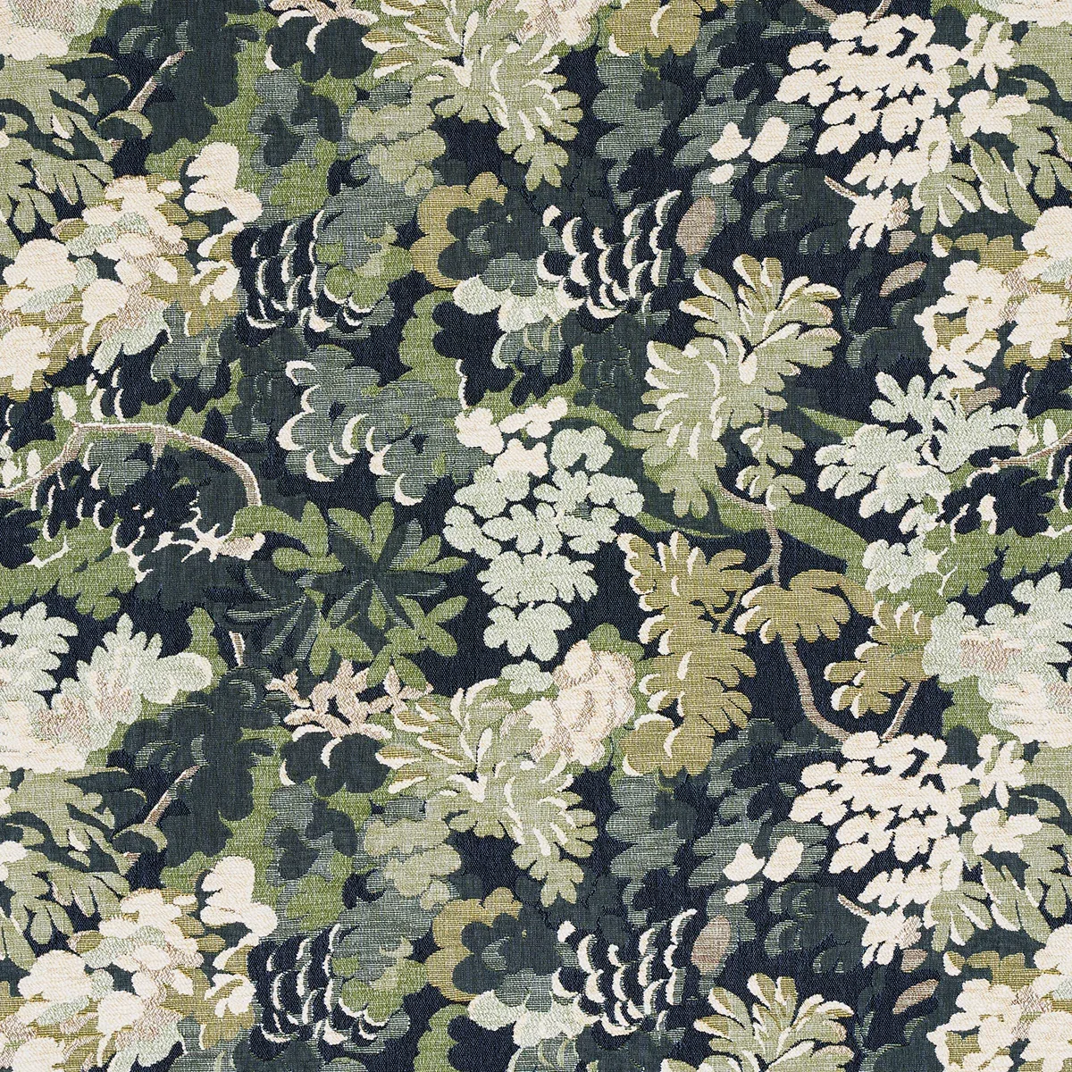 VERDURE TAPESTRY fabric PEACOCK color by Schumacher