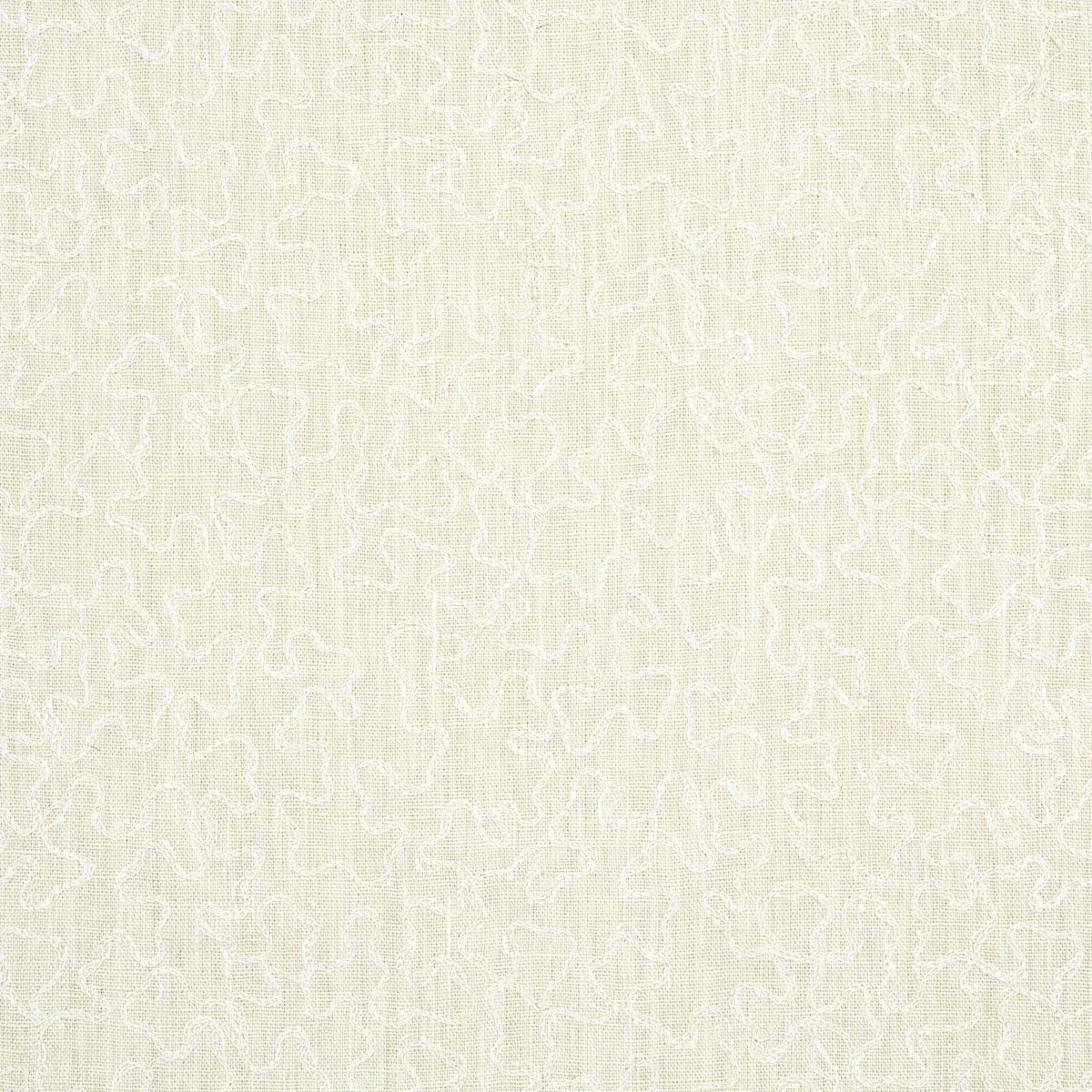 VERMICELLI EMBROIDERY fabric PEARL color by Schumacher