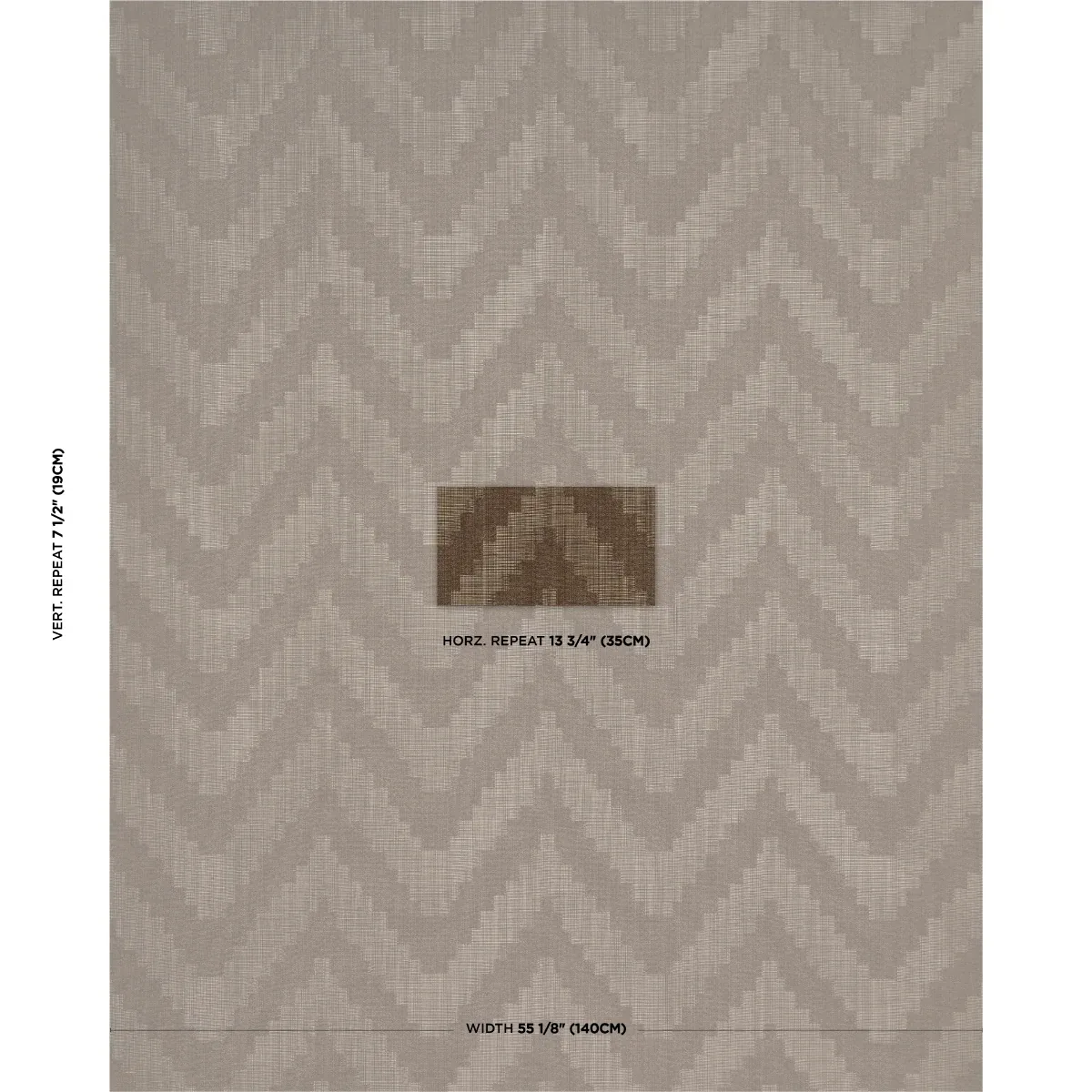 VERNE fabric CHESTNUT color by Schumacher
