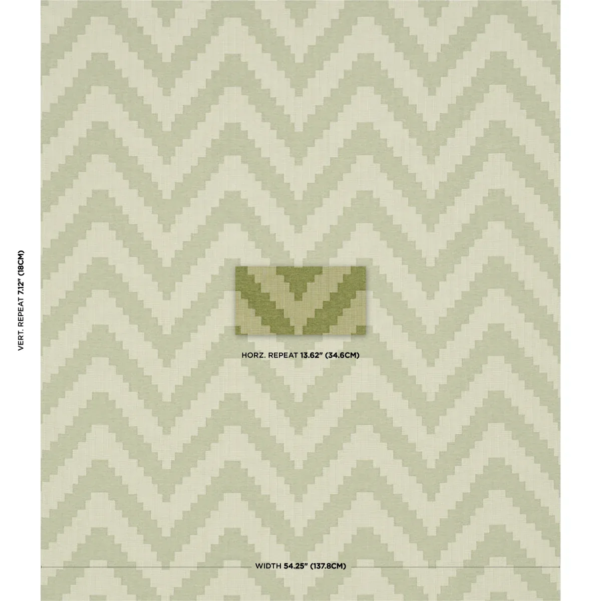 VERNE Fabric – GREEN | Schumacher | Wallpaper Twins VERNE fabric GREEN color by Schumacher