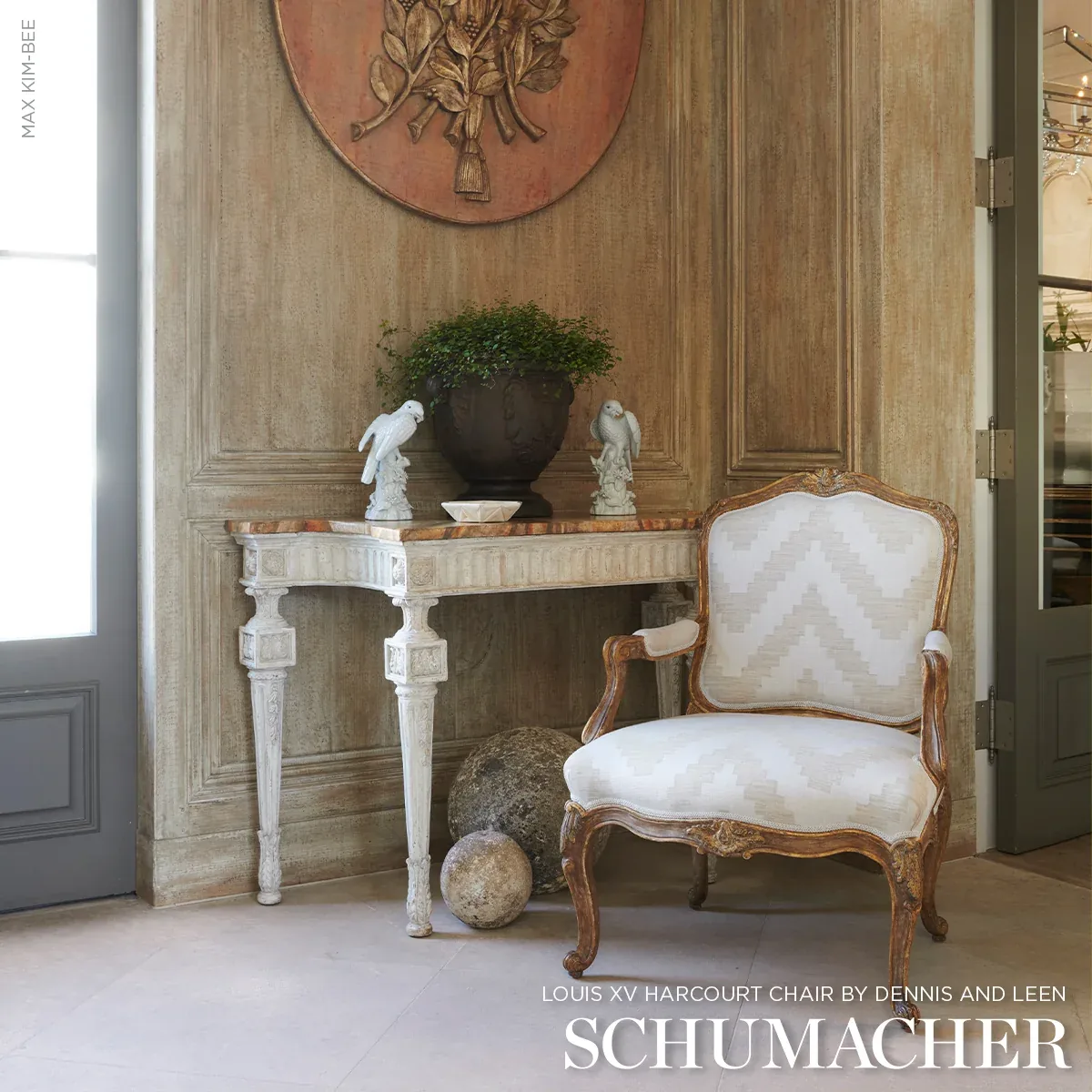 VERNE Fabric – NATURAL | Schumacher | Wallpaper Twins VERNE fabric NATURAL color by Schumacher