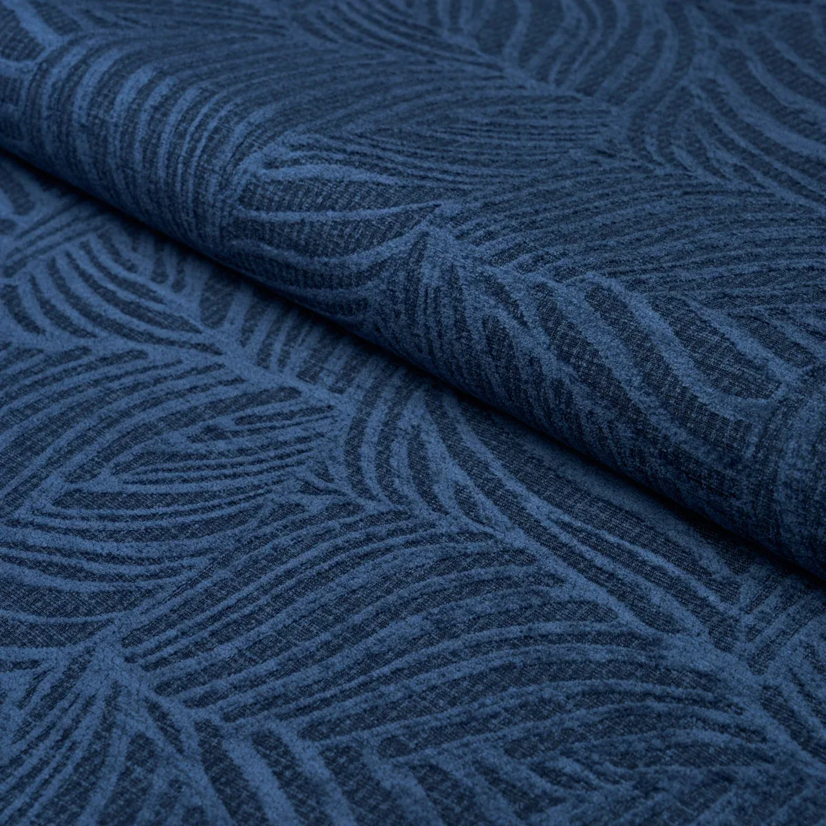 VICENTE PERFORMANCE VELVET fabric INDIGO color by Schumacher