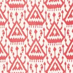 VIENTIANE IKAT Fabric – CORAL | Schumacher | Wallpaper Twins VIENTIANE IKAT fabric CORAL color by Schumacher