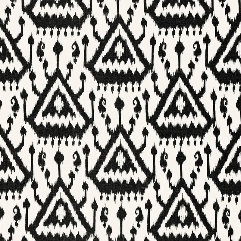 VIENTIANE IKAT fabric EBONY color by Schumacher