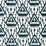 VIENTIANE IKAT fabric INDIGO color by Schumacher