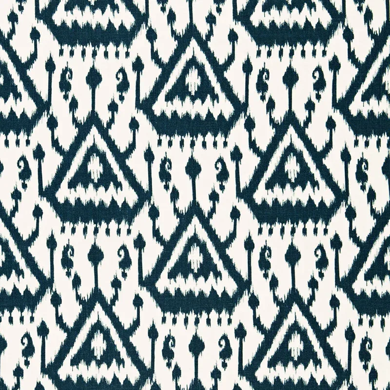 VIENTIANE IKAT fabric INDIGO color by Schumacher