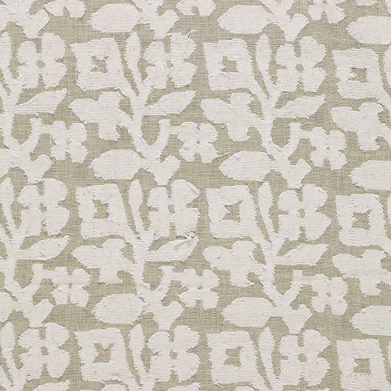 VINE CUTWORK CASEMENT fabric NATURAL color by Schumacher