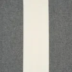 VISTA LINEN STRIPE CASEMENT fabric CARBON AND WHITE color by Schumacher