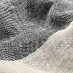 VISTA LINEN STRIPE CASEMENT fabric CARBON AND WHITE color by Schumacher