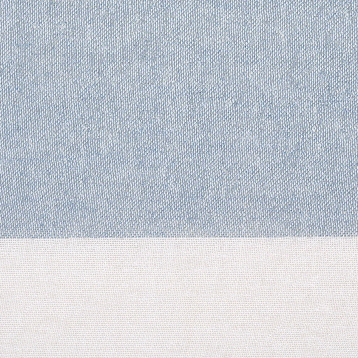 VISTA LINEN STRIPE CASEMENT fabric SKY AND WHITE color by Schumacher