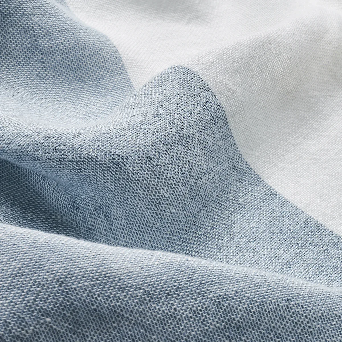 VISTA LINEN STRIPE CASEMENT fabric SKY AND WHITE color by Schumacher