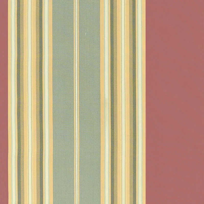 VIVIEN SILK STRIPE fabric ROUGE color by Schumacher