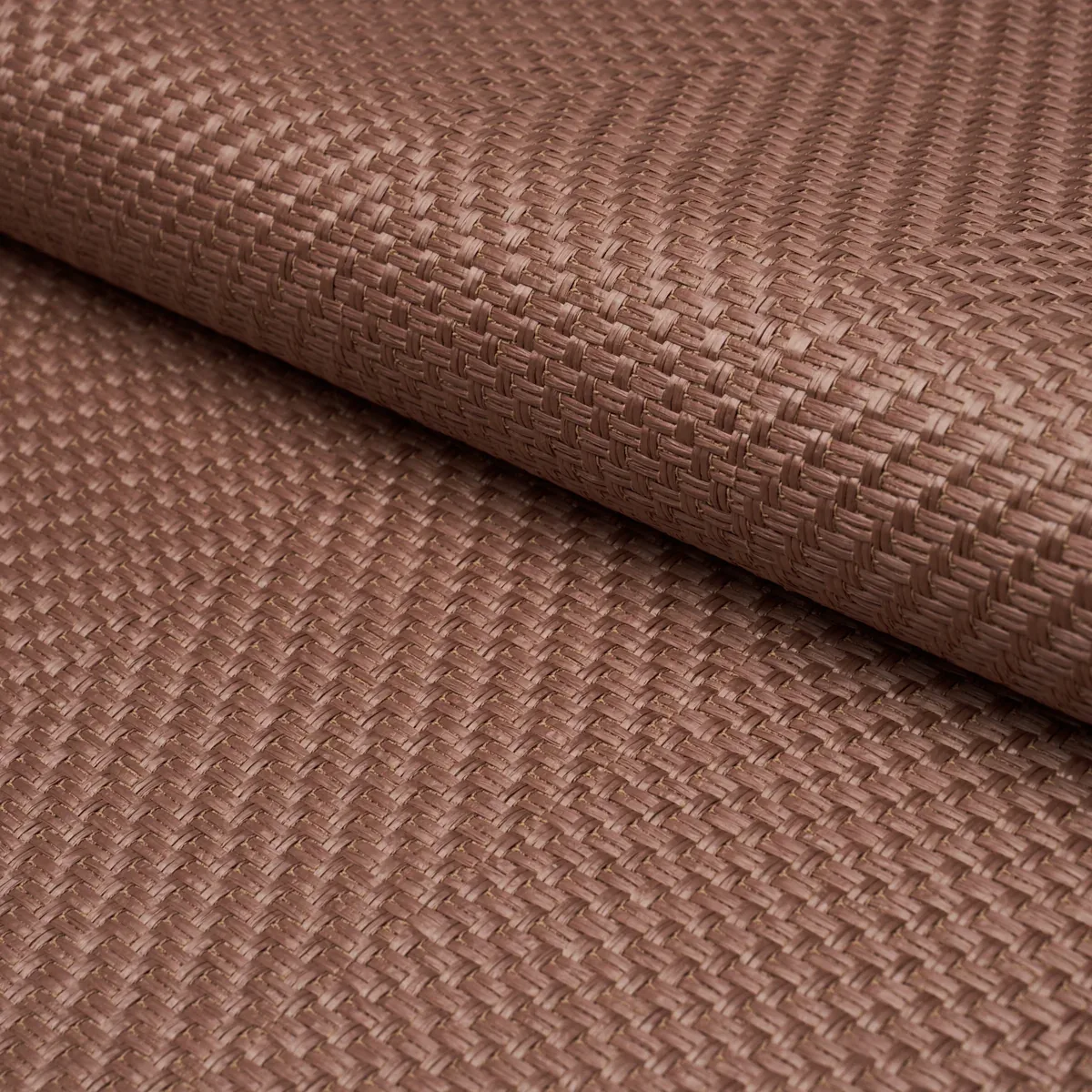 WEAVED BASKETRY fabric CHOCOLATE color by Schumacher