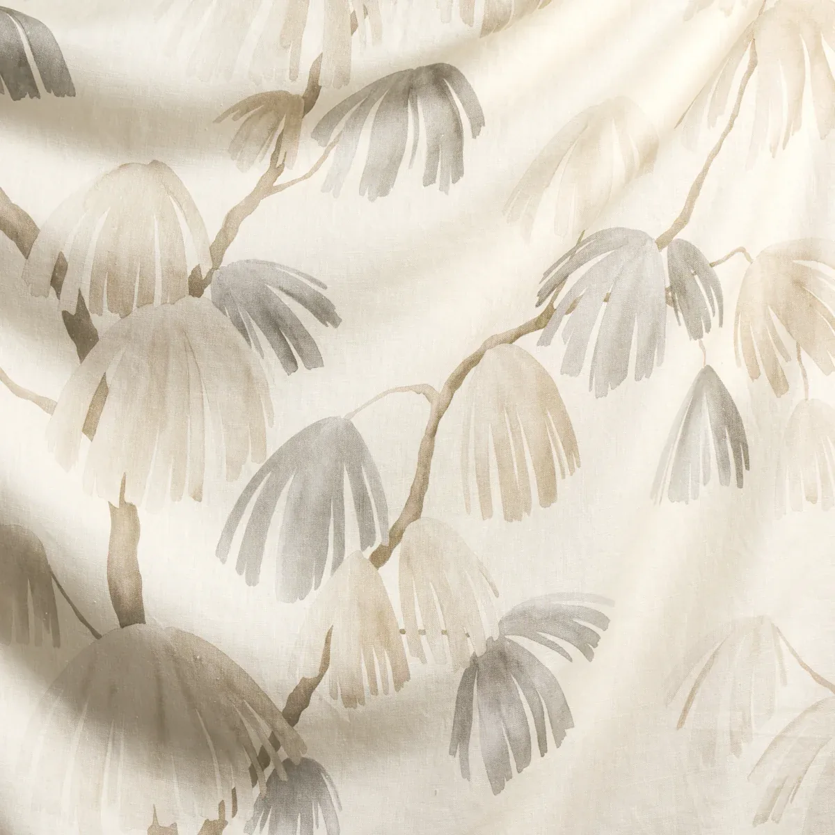 WEEPING PINE Fabric – NEUTRAL | Schumacher | Wallpaper Twins WEEPING PINE fabric NEUTRAL color by Schumacher