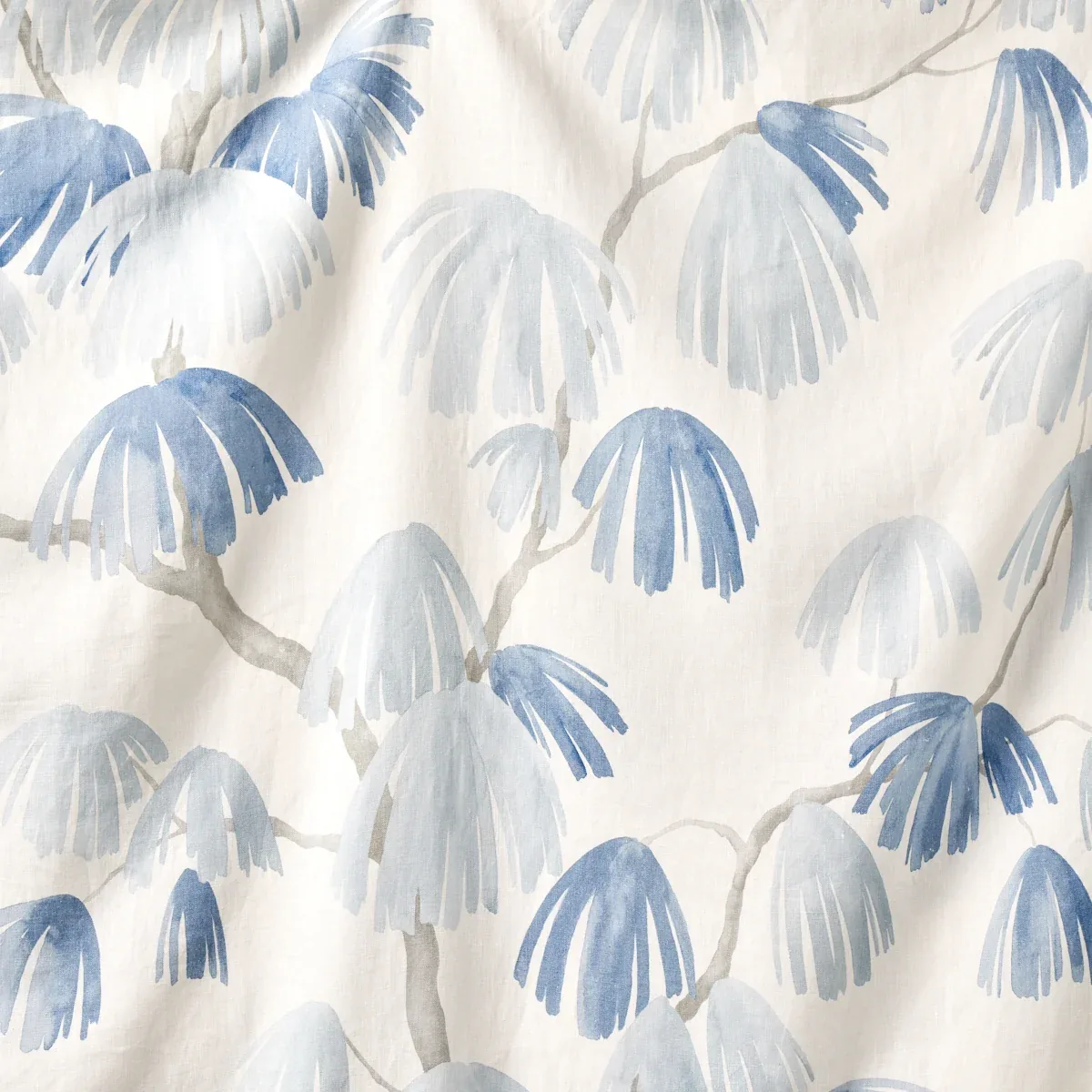 WEEPING PINE Fabric – SLATE | Schumacher | Wallpaper Twins WEEPING PINE fabric SLATE color by Schumacher