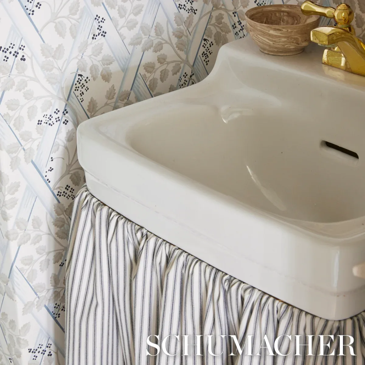 WELLFLEET TICKING STRIPE Fabric – BLACK | Schumacher | Wallp WELLFLEET TICKING STRIPE fabric BLACK color by Schumacher
