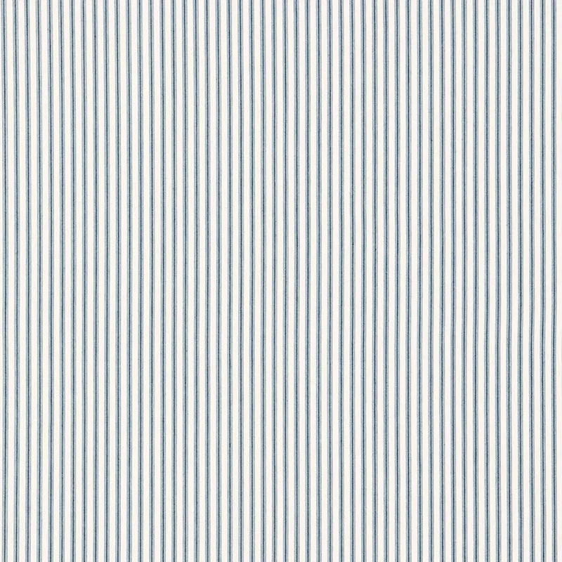 WELLFLEET TICKING STRIPE fabric OCEAN color by Schumacher