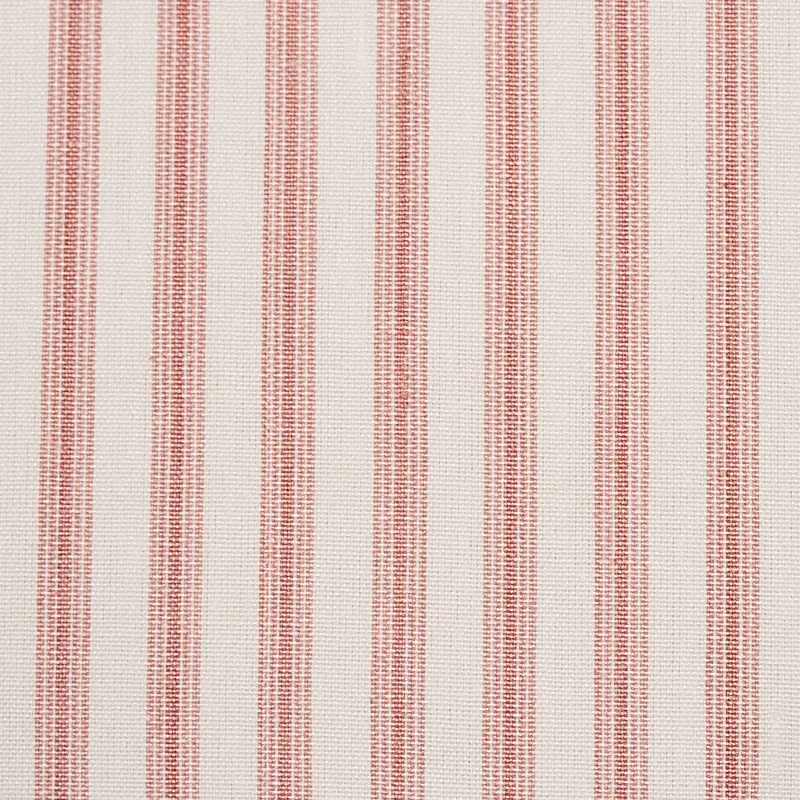 WELLFLEET TICKING STRIPE fabric PINK color by Schumacher
