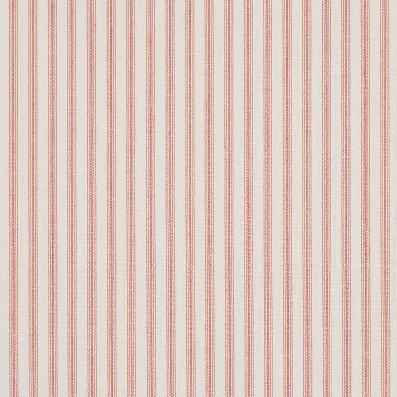 WELLFLEET TICKING STRIPE fabric PINK color by Schumacher