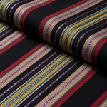 WELLINGTON STRIPE fabric BLACK color by Schumacher