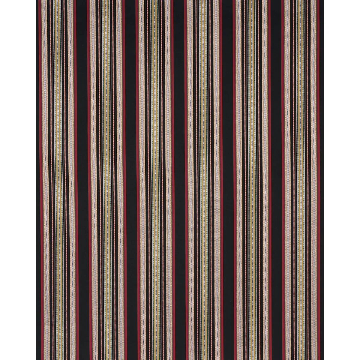 WELLINGTON STRIPE fabric BLACK color by Schumacher