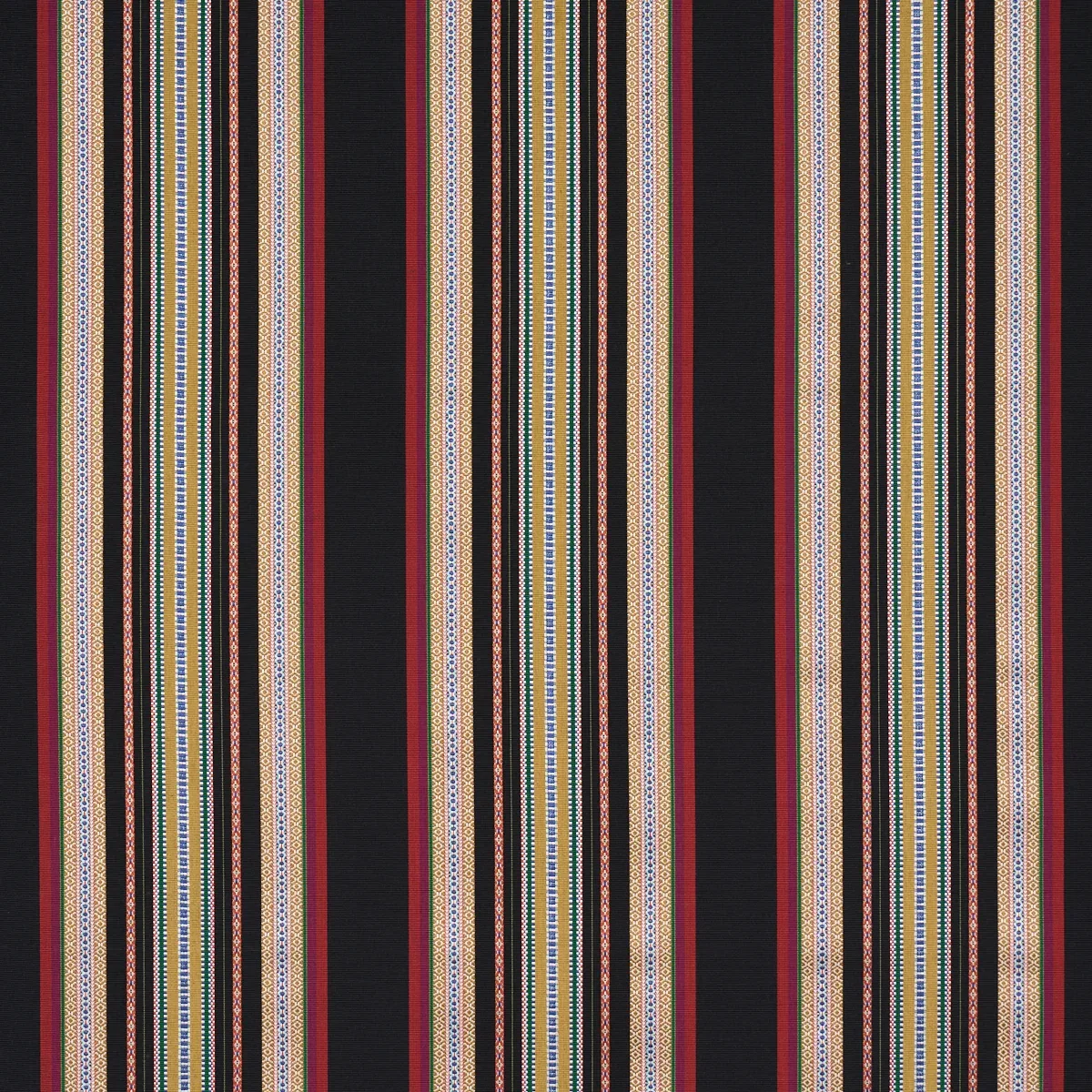 WELLINGTON STRIPE fabric BLACK color by Schumacher