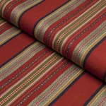 WELLINGTON STRIPE fabric MULTI ON SPICE color by Schumacher