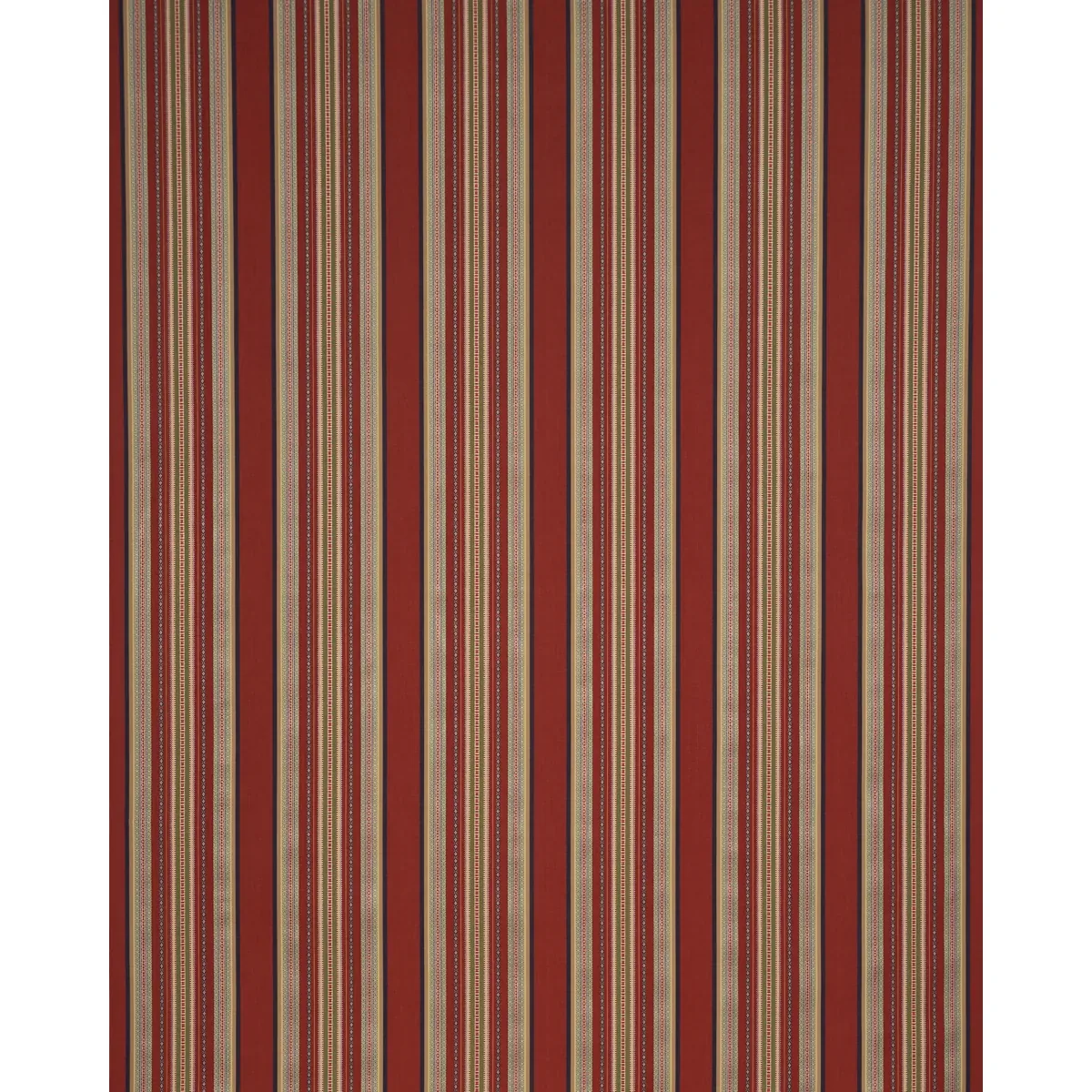 WELLINGTON STRIPE fabric MULTI ON SPICE color by Schumacher