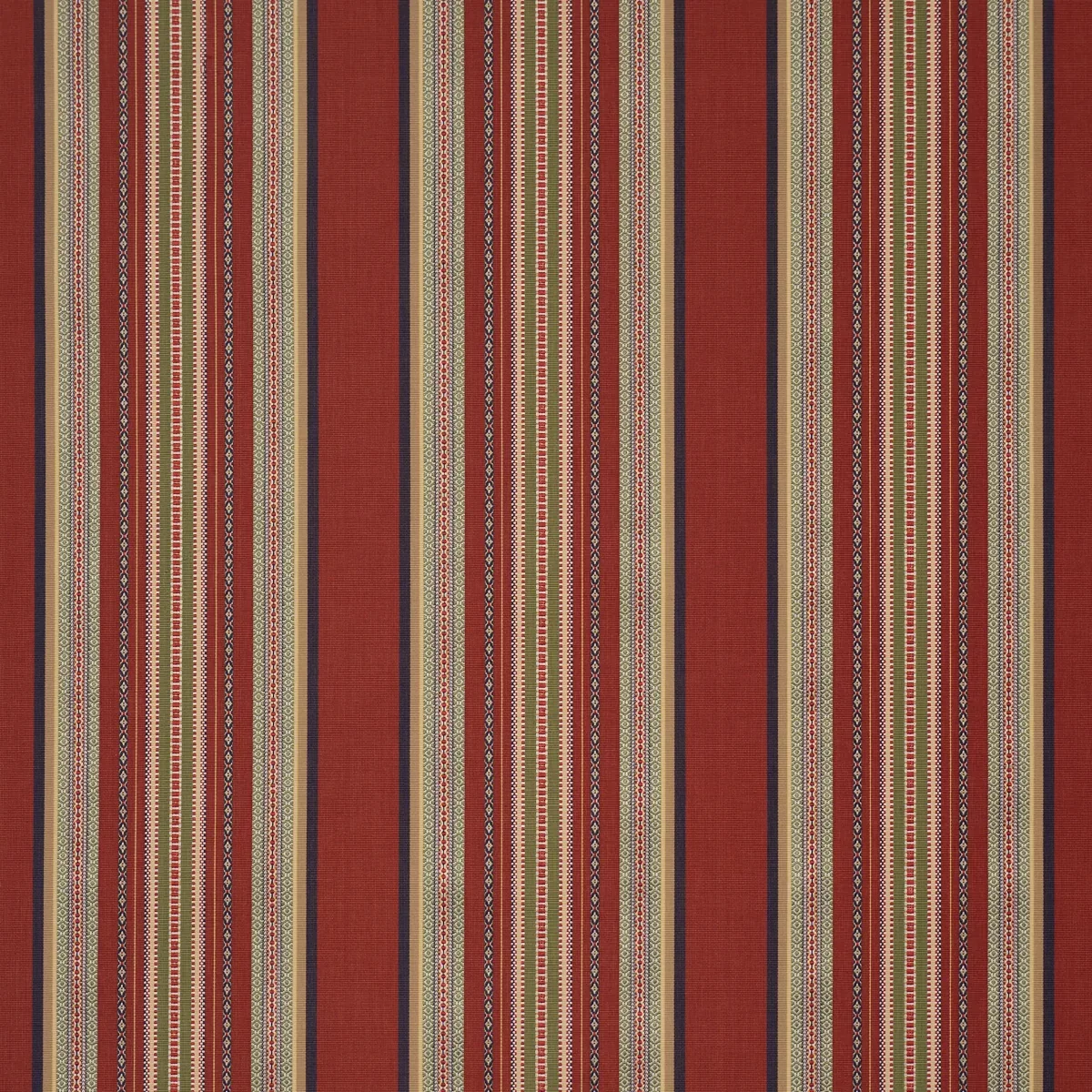 WELLINGTON STRIPE fabric MULTI ON SPICE color by Schumacher