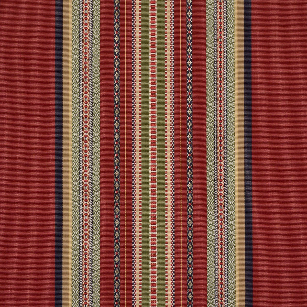 WELLINGTON STRIPE fabric MULTI ON SPICE color by Schumacher