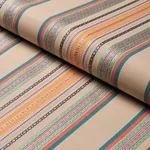 WELLINGTON STRIPE Fabric – NATURAL ON MULTI | Schumacher | W WELLINGTON STRIPE fabric NATURAL ON MULTI color by Schumacher