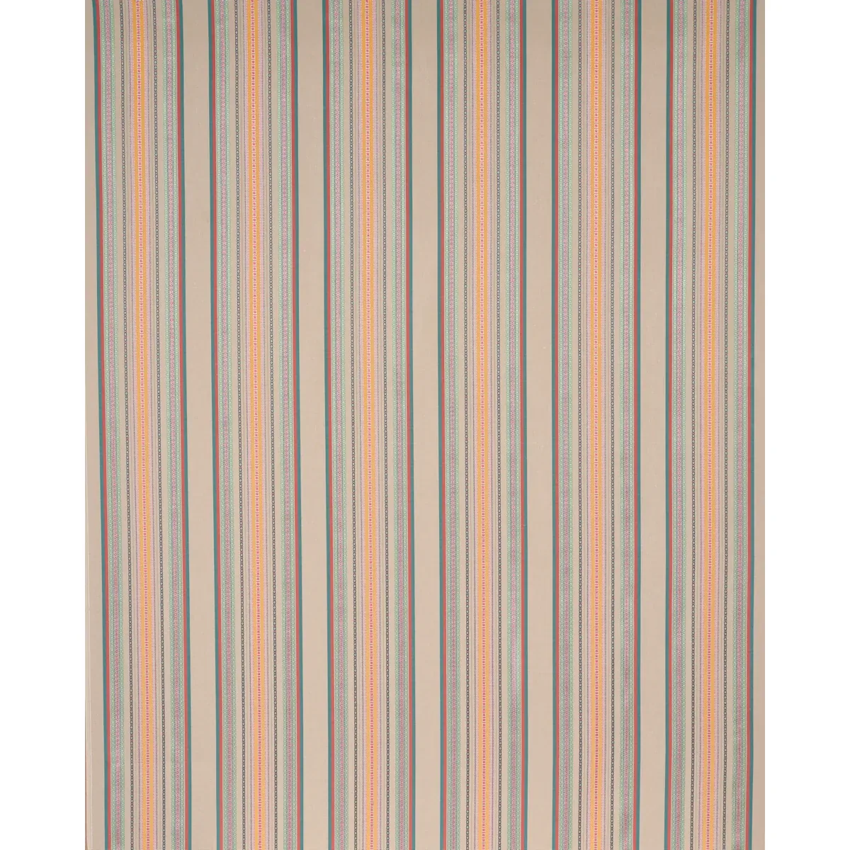 WELLINGTON STRIPE Fabric – NATURAL ON MULTI | Schumacher | W WELLINGTON STRIPE fabric NATURAL ON MULTI color by Schumacher