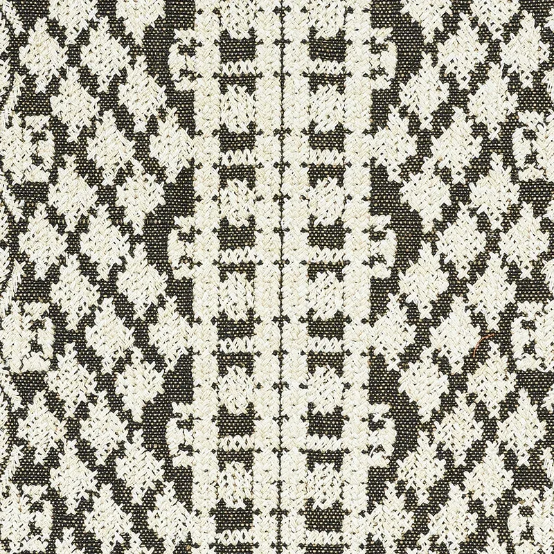 Wentworth Embroidery fabric CARBON color by Schumacher