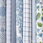 Wentworth Embroidery Fabric – CHAMBRAY | Schumacher | Wallpa Wentworth Embroidery fabric CHAMBRAY color by Schumacher