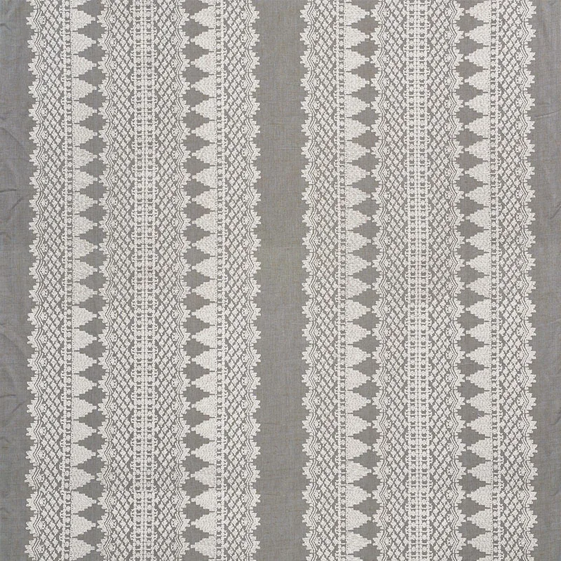 Wentworth Embroidery Fabric – HAZE | Schumacher | Wallpaper Wentworth Embroidery fabric HAZE color by Schumacher