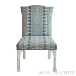 Wentworth Embroidery Fabric – HAZE | Schumacher | Wallpaper Wentworth Embroidery fabric HAZE color by Schumacher