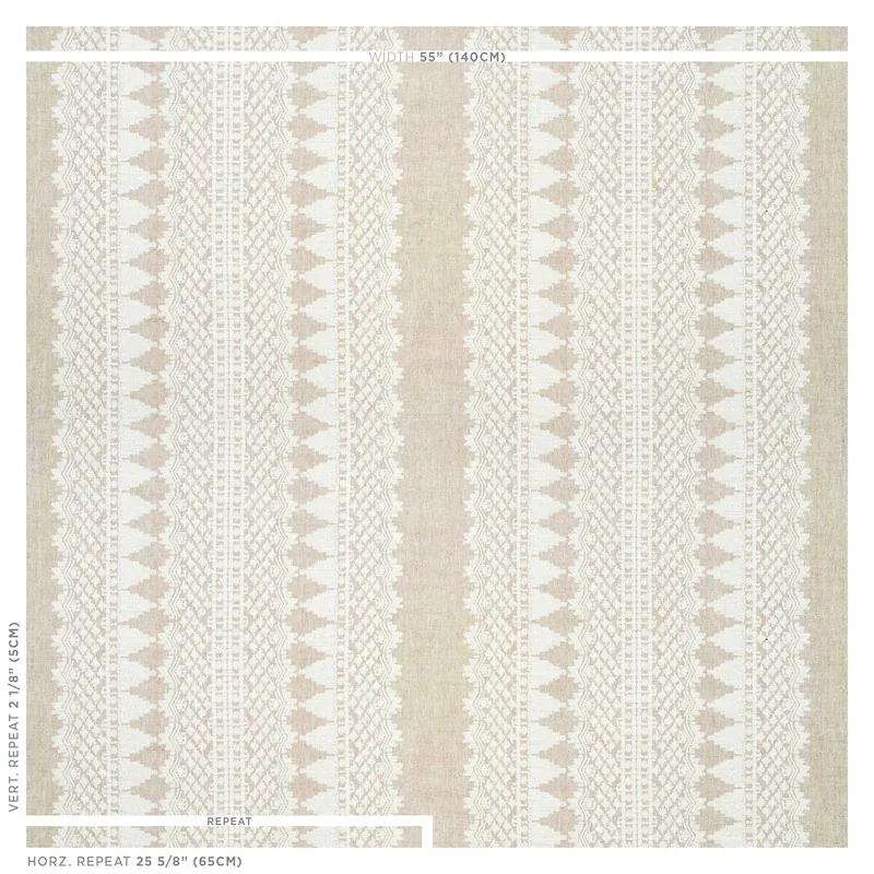 Wentworth Embroidery Fabric – NATURAL | Schumacher | Wallpap Wentworth Embroidery fabric NATURAL color by Schumacher