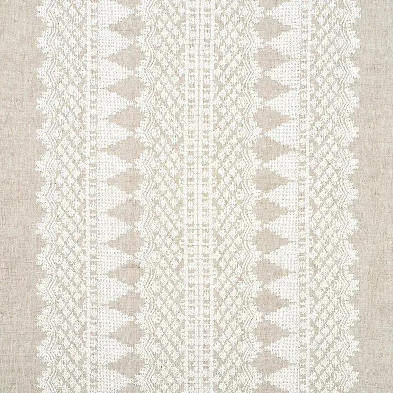 Wentworth Embroidery fabric NATURAL color by Schumacher