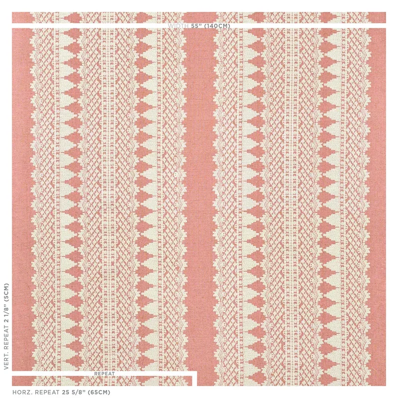 Wentworth Embroidery Fabric – ROSE | Schumacher | Wallpaper Wentworth Embroidery fabric ROSE color by Schumacher