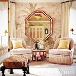 Wentworth Embroidery Fabric – ROSE | Schumacher | Wallpaper Wentworth Embroidery fabric ROSE color by Schumacher