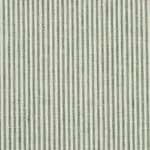 WESLEY TICKING STRIPE fabric GREEN color by Schumacher