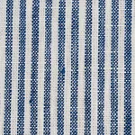 WESLEY TICKING STRIPE fabric INDIGO color by Schumacher