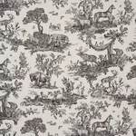 WESTERN TOILE Fabric – CARBON | Schumacher | Wallpaper Twins WESTERN TOILE fabric CARBON color by Schumacher