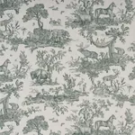 WESTERN TOILE Fabric – FOREST | Schumacher | Wallpaper Twins WESTERN TOILE fabric FOREST color by Schumacher