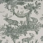 WESTERN TOILE Fabric – FOREST | Schumacher | Wallpaper Twins WESTERN TOILE fabric FOREST color by Schumacher