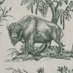 WESTERN TOILE Fabric – FOREST | Schumacher | Wallpaper Twins WESTERN TOILE fabric FOREST color by Schumacher