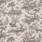 WESTERN TOILE Fabric – SEPIA | Schumacher | Wallpaper Twins WESTERN TOILE fabric SEPIA color by Schumacher